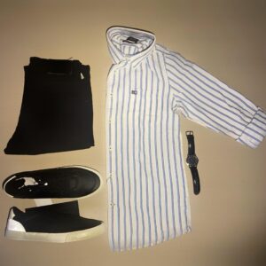 Slim Fit White Casual Shirt Combo