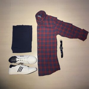 Checked Casual Combo Outfit For Mens